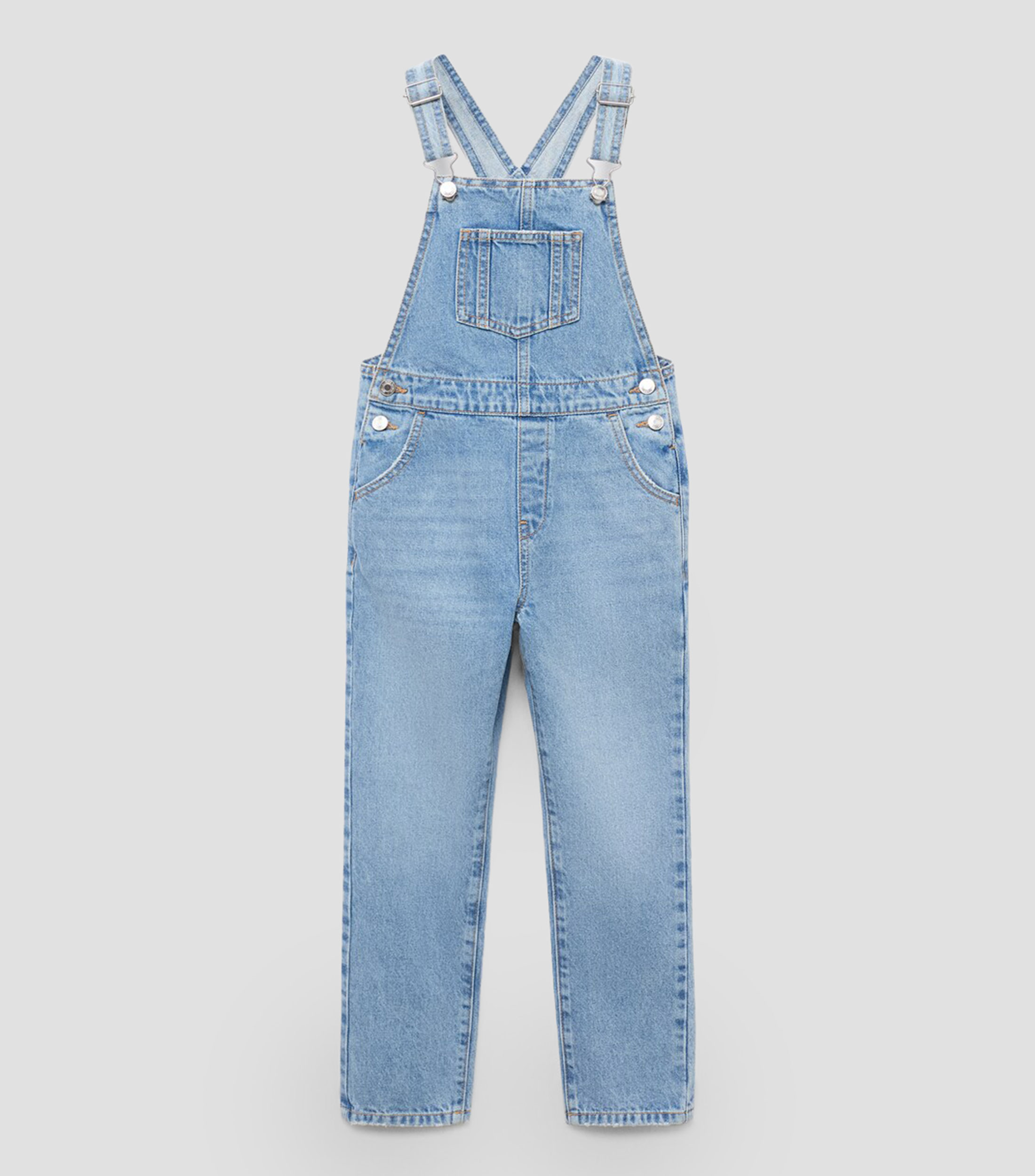 Jumpsuit de corte recto en mezclilla Niña